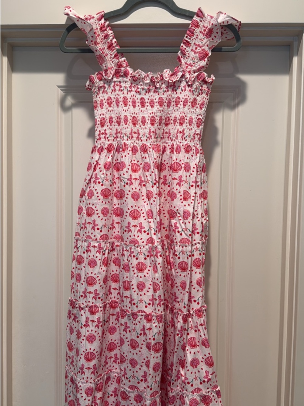 Hill House Home XS Mermaid Pink Shell-Print Ellie Dress